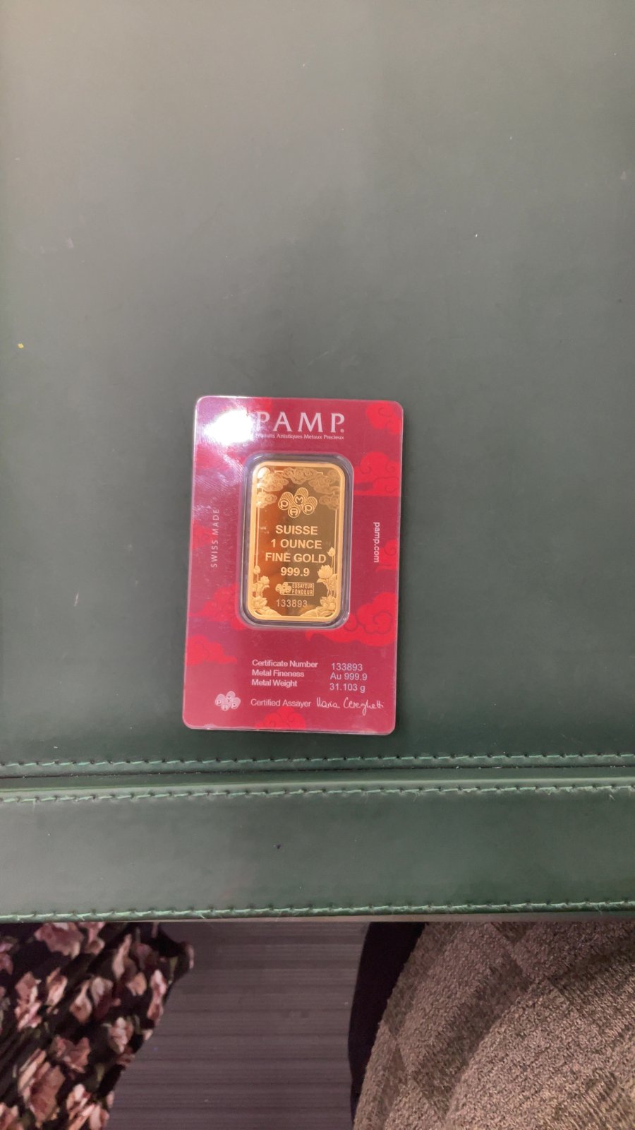 24K Oz Bar PAMP #133893