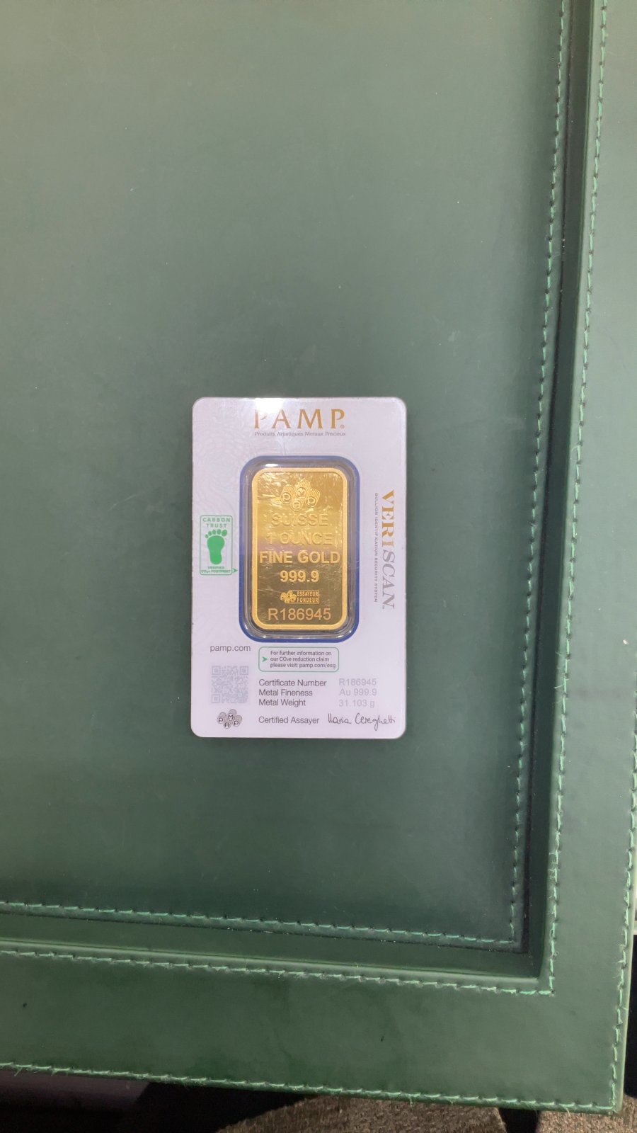 24K Oz Bar PAMP #R186945