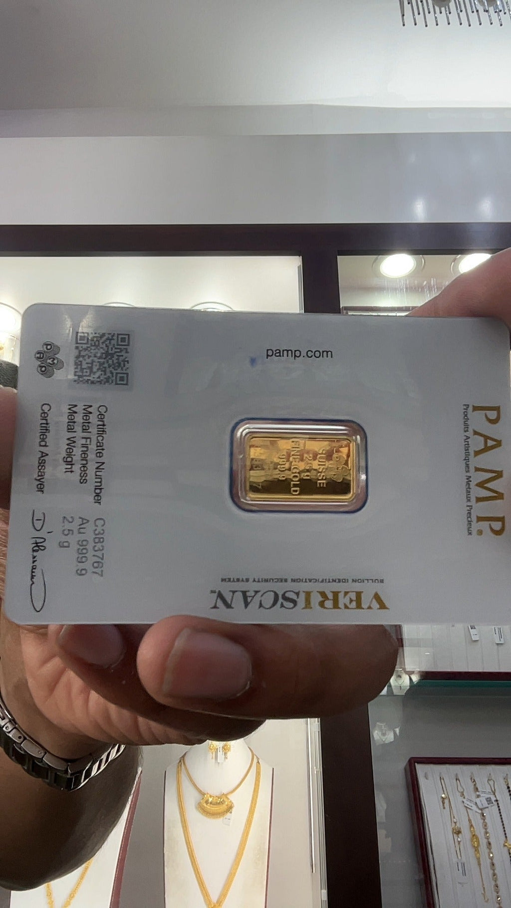 24K 2.5g Bar PAMP C383767
