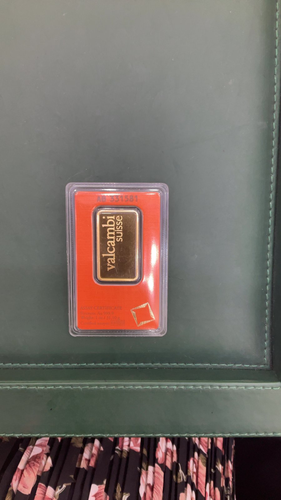 24K Oz Bar Valcambi AB331581