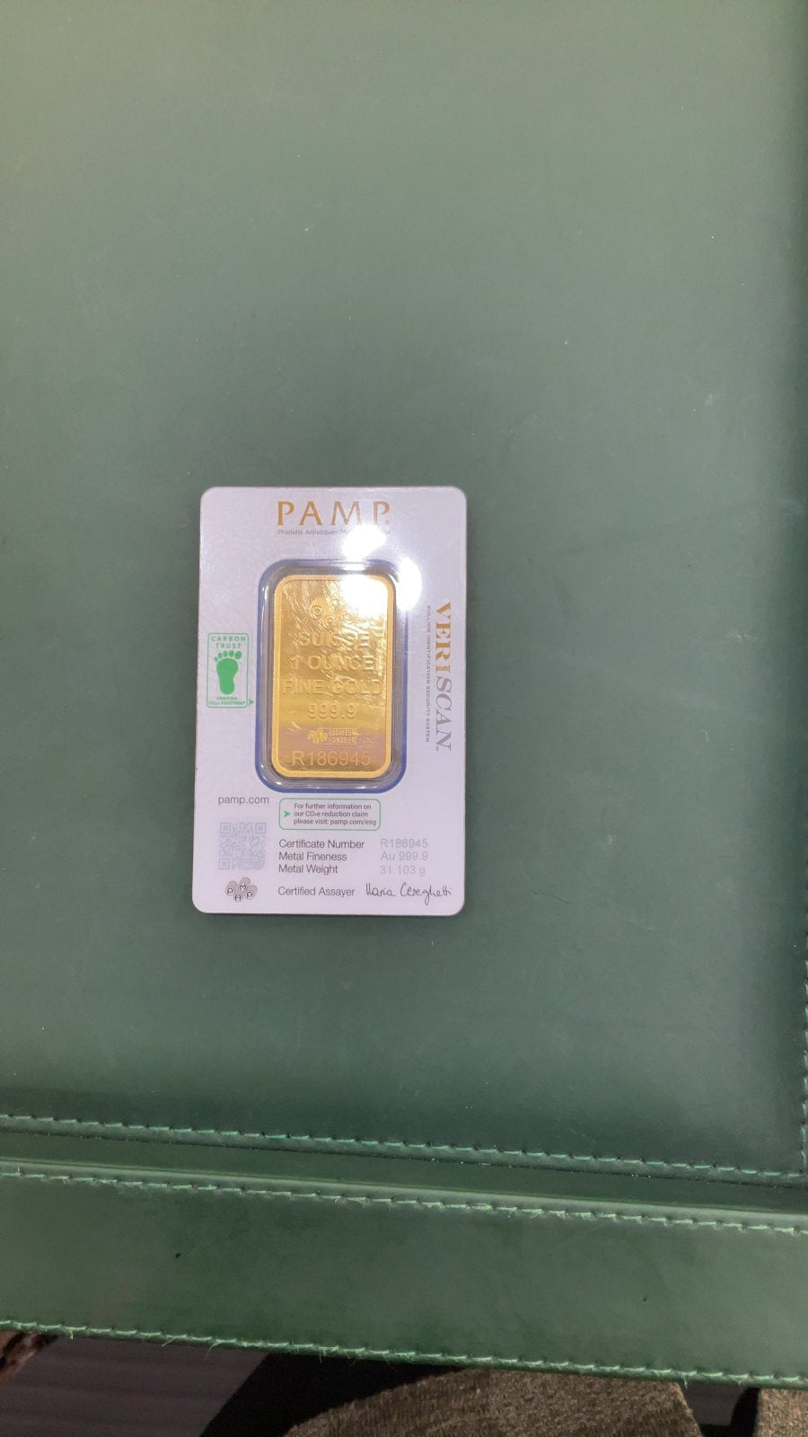 24K Oz Bar PAMP #R186945