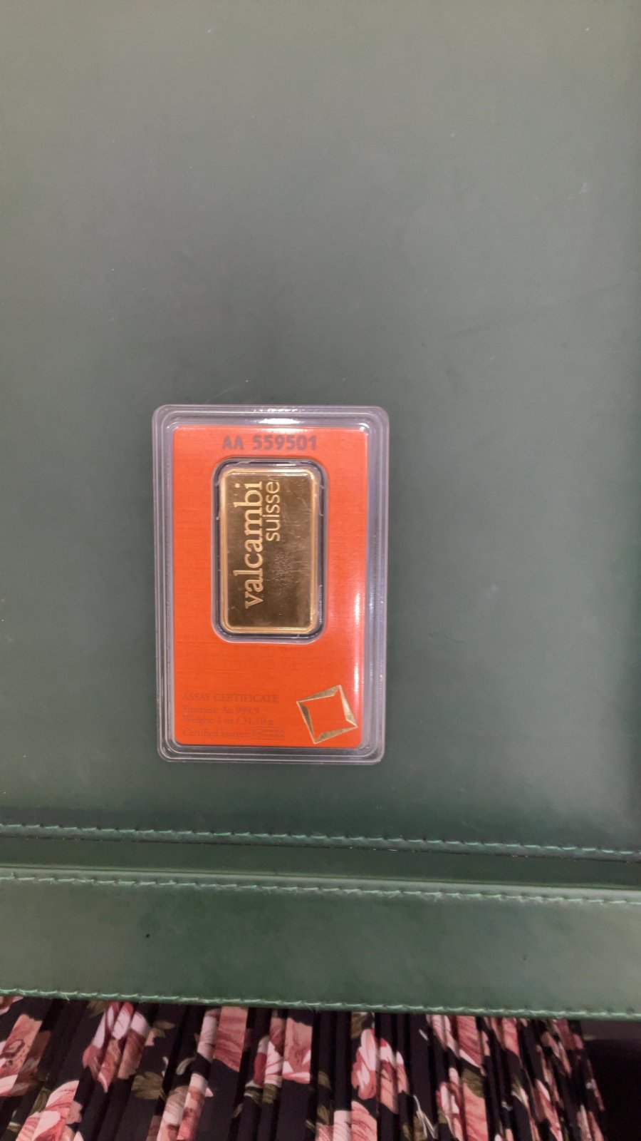 24K Oz Bar Valcambi AA559501