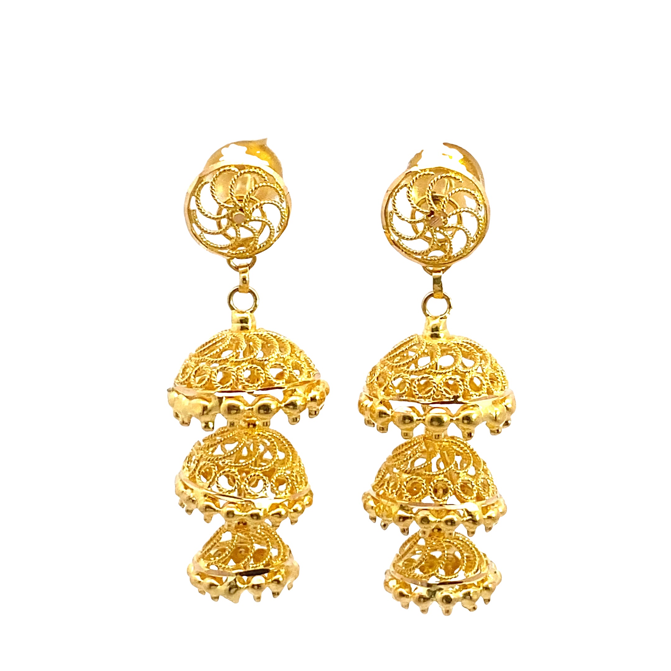 Jhumka earrings online gold price