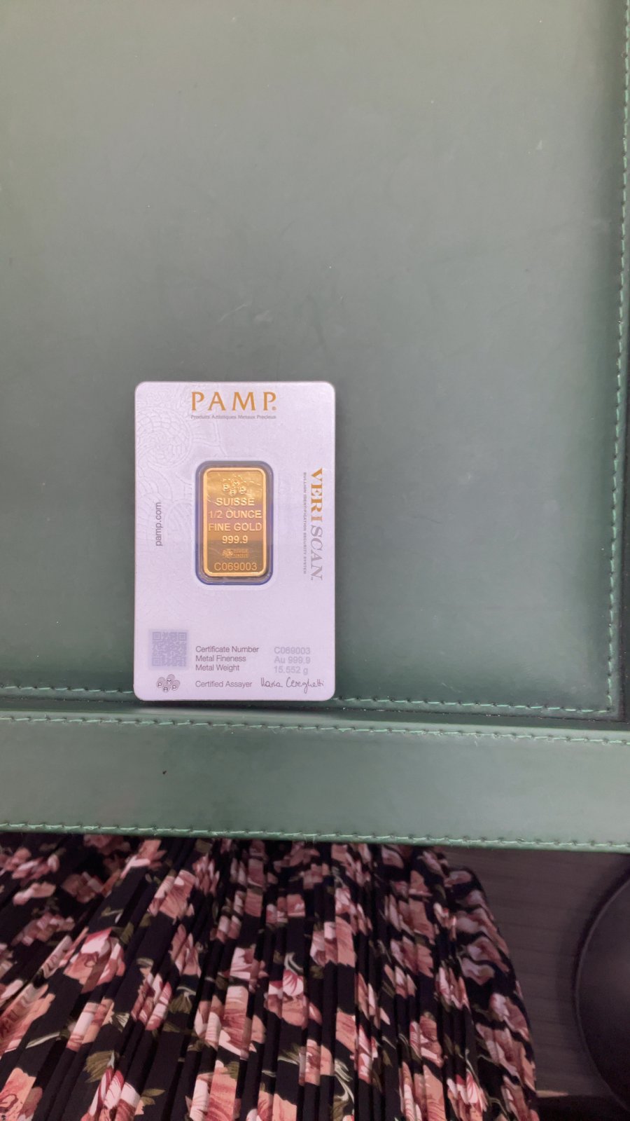 24K 1/2 Oz Bar PAMP C069003